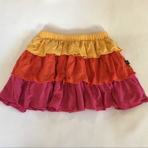 Kickee Pants Multi-Colored Layered Ruffle Skirt